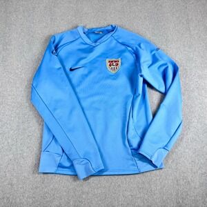 Team USA Soccer Jacket Womens M Blue Long Sleeve Training Softshell